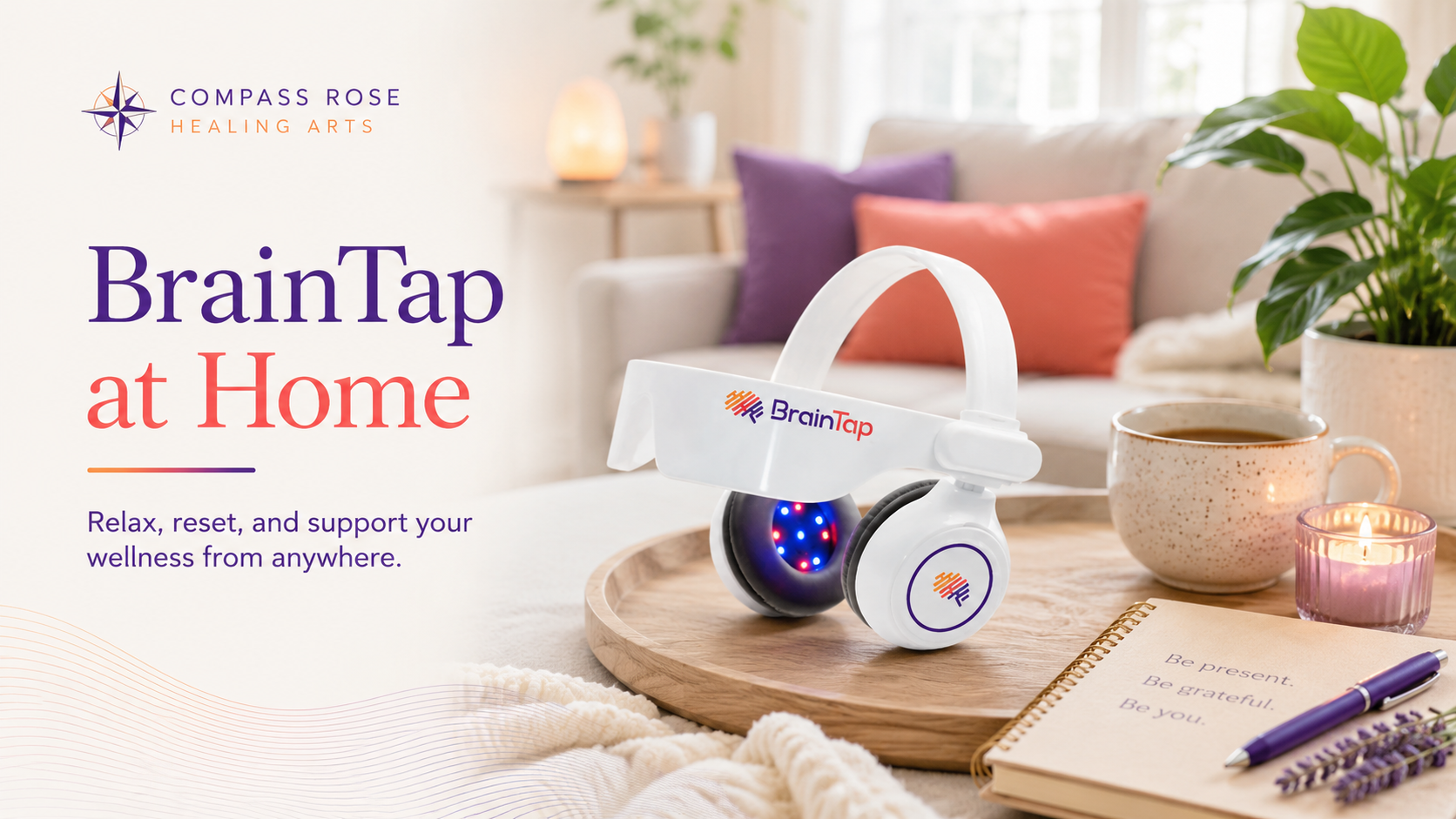 BrainTap headset for at-home wellness support